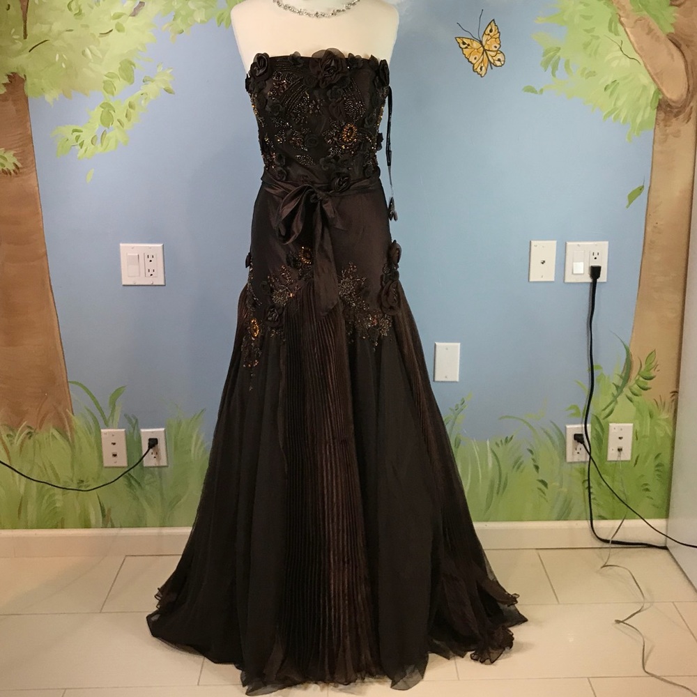 Dolce Jovani Strapless Ballgown Altered